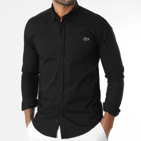 Chemise Homme Slim Fit à Manches Longues en Coton