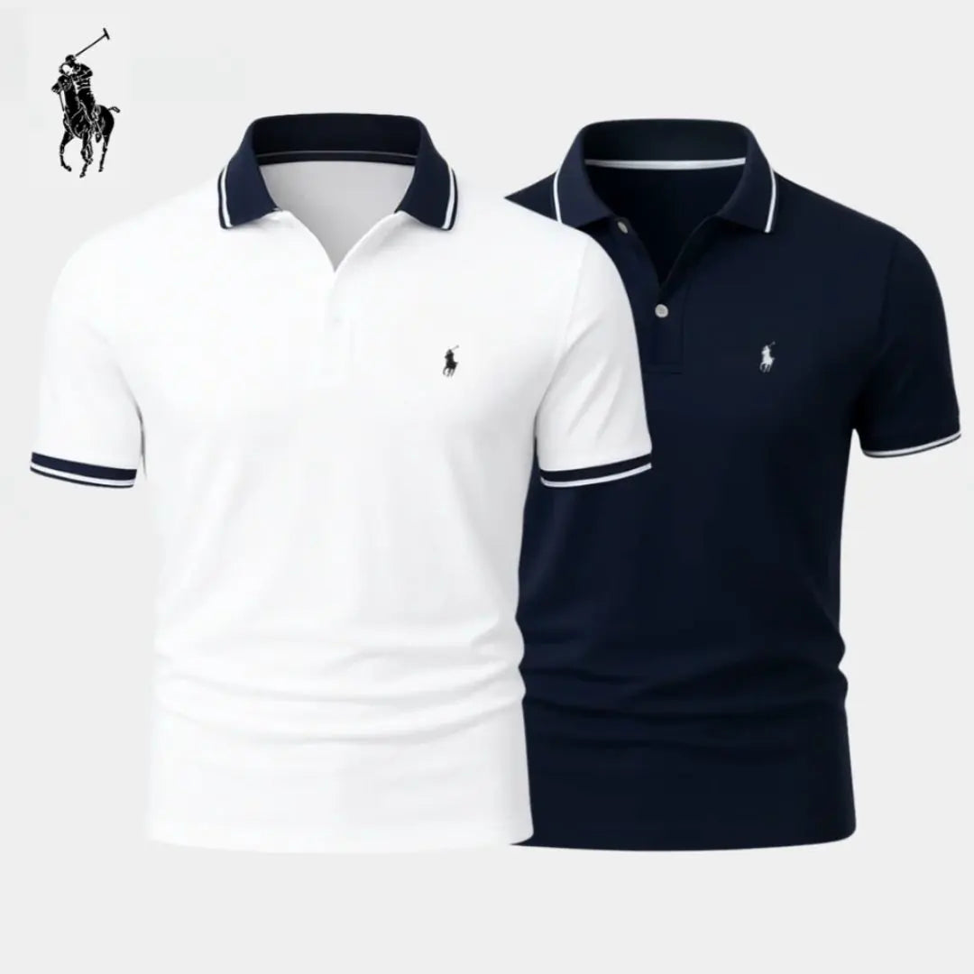 Men's Premium Classic Short-Sleeve Polo Shirt 2-Pack