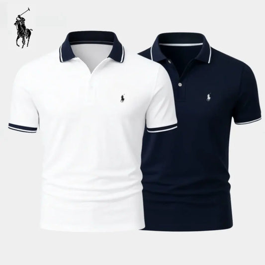 Men's Premium Classic Short-Sleeve Polo Shirt 2-Pack