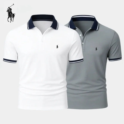 Men's Premium Classic Short-Sleeve Polo Shirt 2-Pack