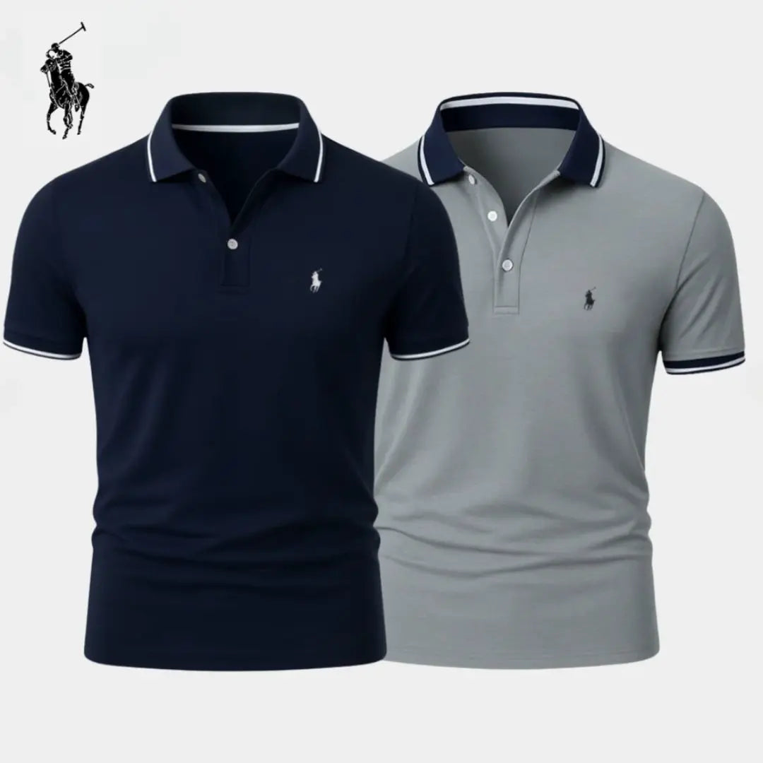 Men's Premium Classic Short-Sleeve Polo Shirt 2-Pack