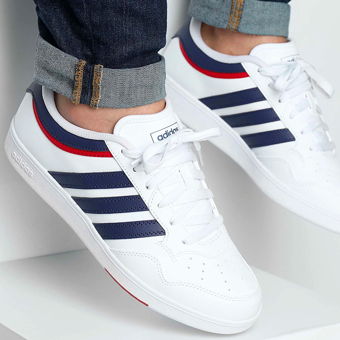 Baskets AD™ Lifestyle — Blanc / Bleu marine / Rouge — Authentic