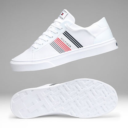 Tommy Hilfiger Baskets Lightweight Stripes Knit 2836 Blanc