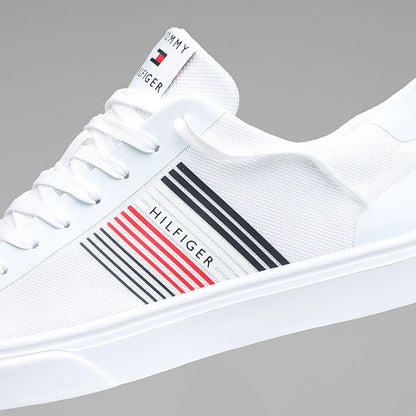 Tommy Hilfiger Baskets Lightweight Stripes Knit 2836 Blanc
