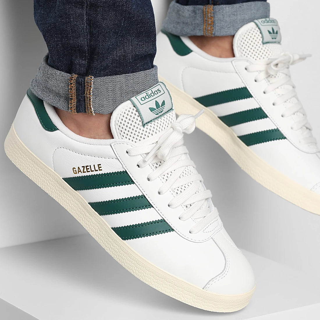 AD™ Gazelle — Blanc / Vert / Blanc crème